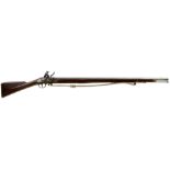 A .750 CALIBRE FLINTLOCK INDIAN PATTERN BROWN BESS, 39inch barrel stamped 928, border engraved