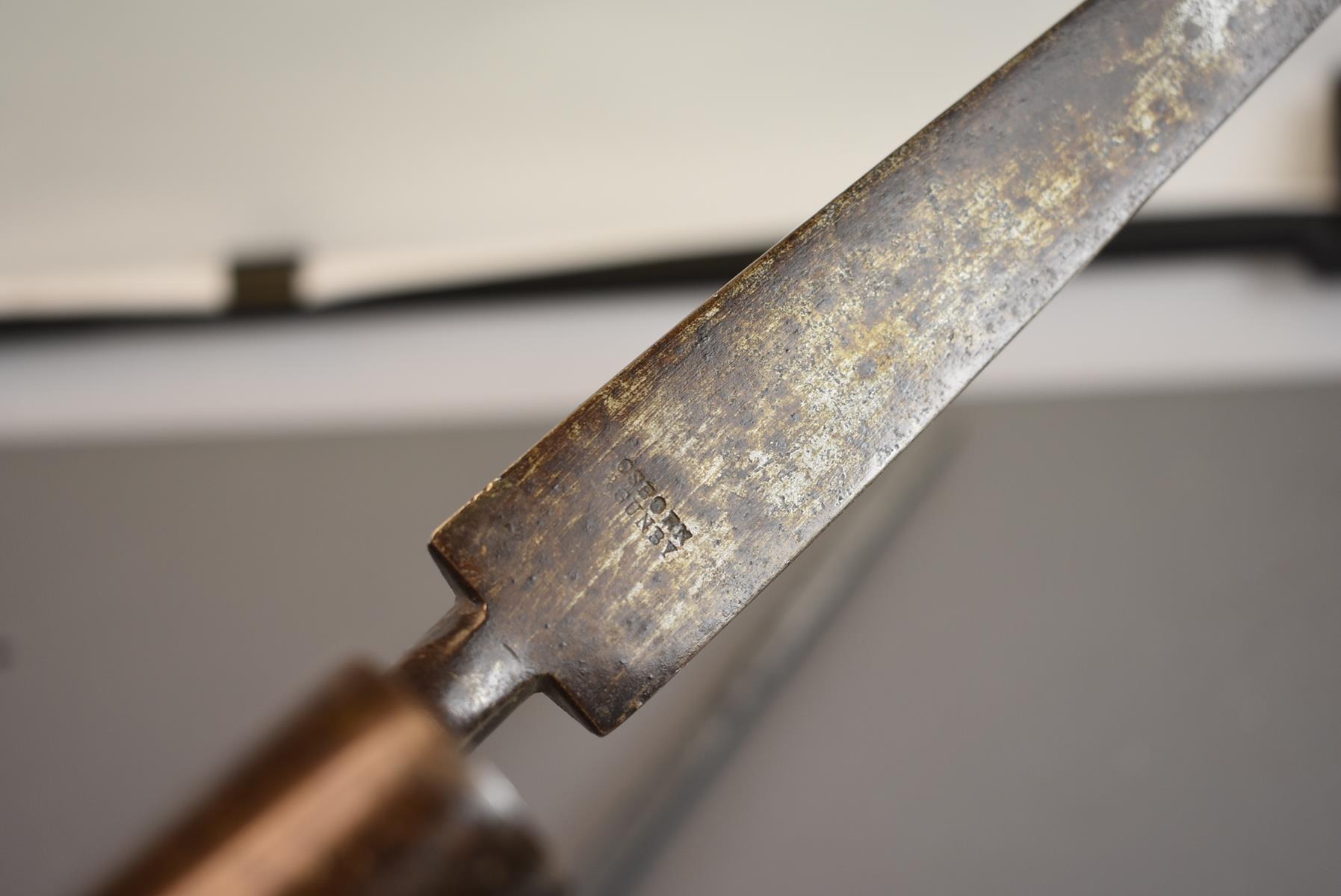 AN EAST INDIA COMPANY BROWN BESS SOCKET BAYONET, the blade stamped WOOLLEY, the socket incised - Image 7 of 7