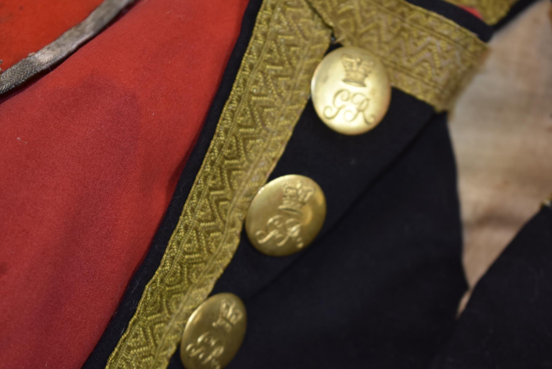 A BRITISH MILITARY MUSICIAN'S COATEE, scarlet cloth with white tape 'lace', now fitted with civilian - Image 8 of 24