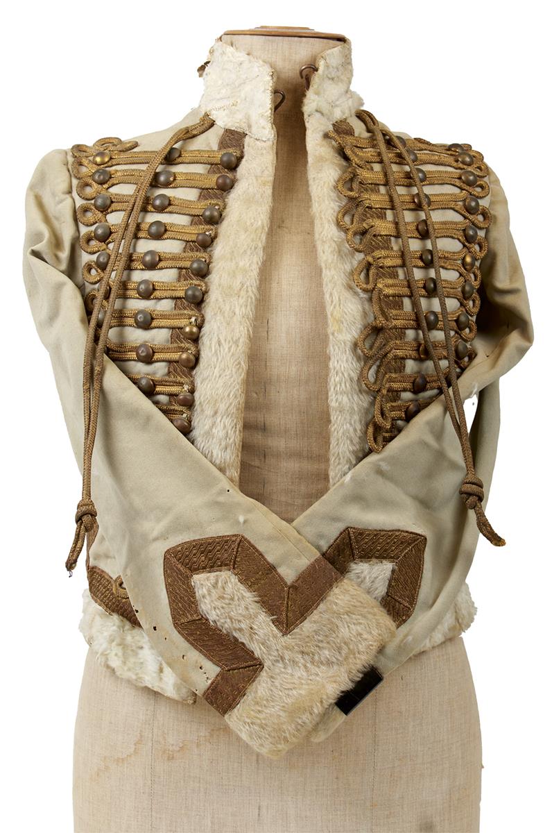 THREE CONTINENTAL HUSSAR STYLE JACKETS. The first red with gold lace decoration and plain ball - Image 3 of 14