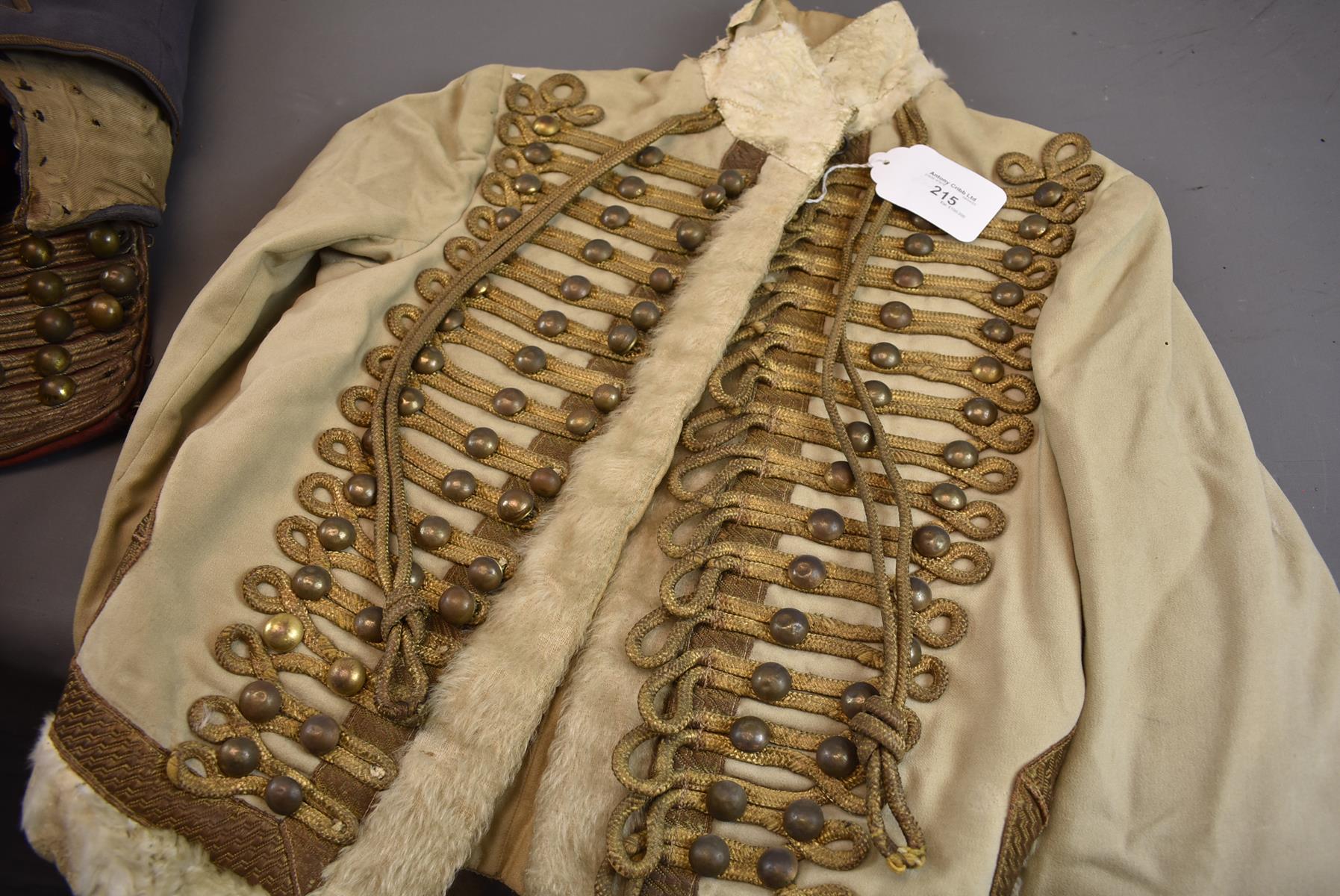 THREE CONTINENTAL HUSSAR STYLE JACKETS. The first red with gold lace decoration and plain ball - Image 12 of 14