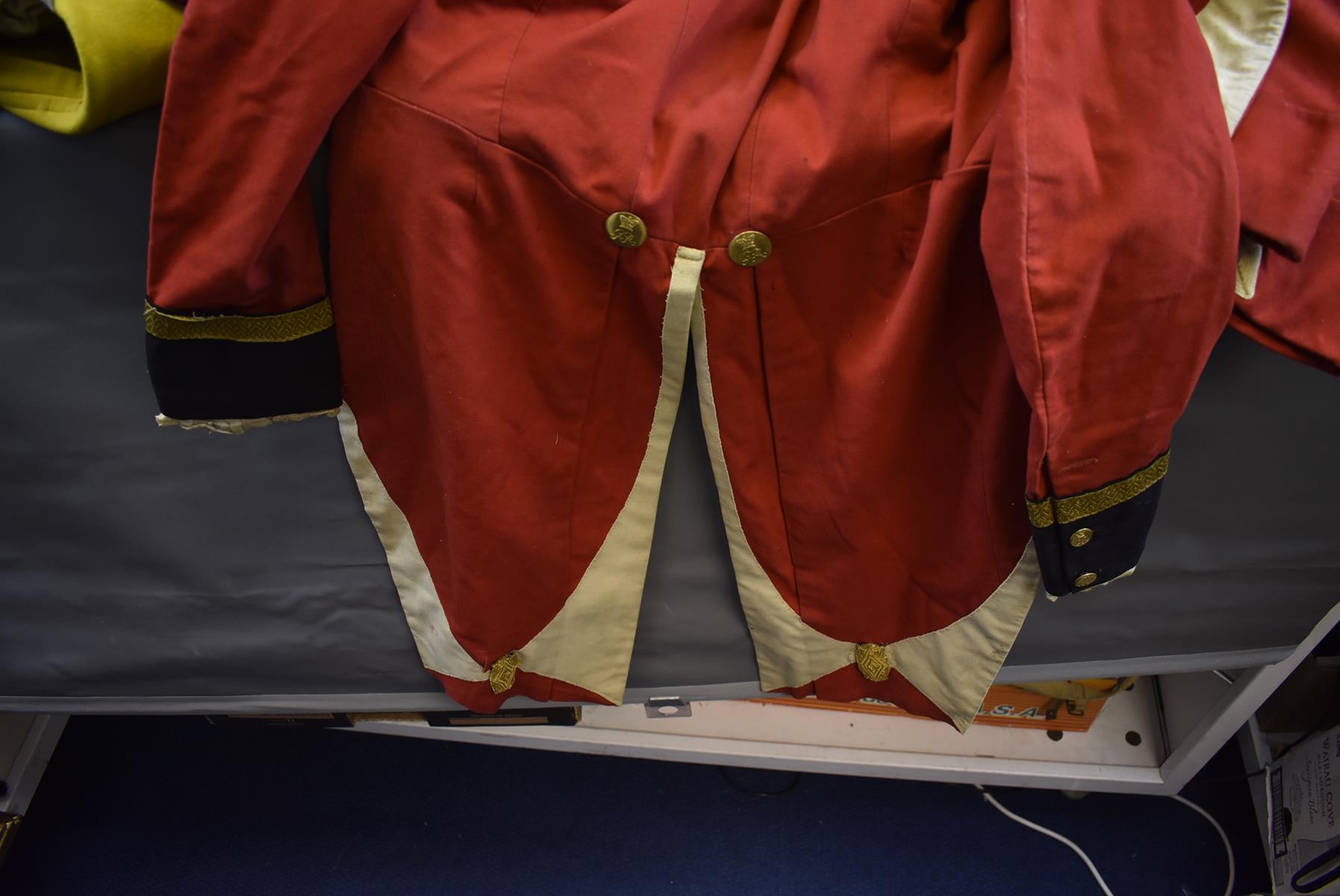 A BRITISH MILITARY MUSICIAN'S COATEE, scarlet cloth with white tape 'lace', now fitted with civilian - Image 13 of 24