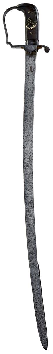 A GEORGIAN LIGHT COMPANY OFFICER'S SWORD, 77.5cm blade, characteristic steel hilt with shaped