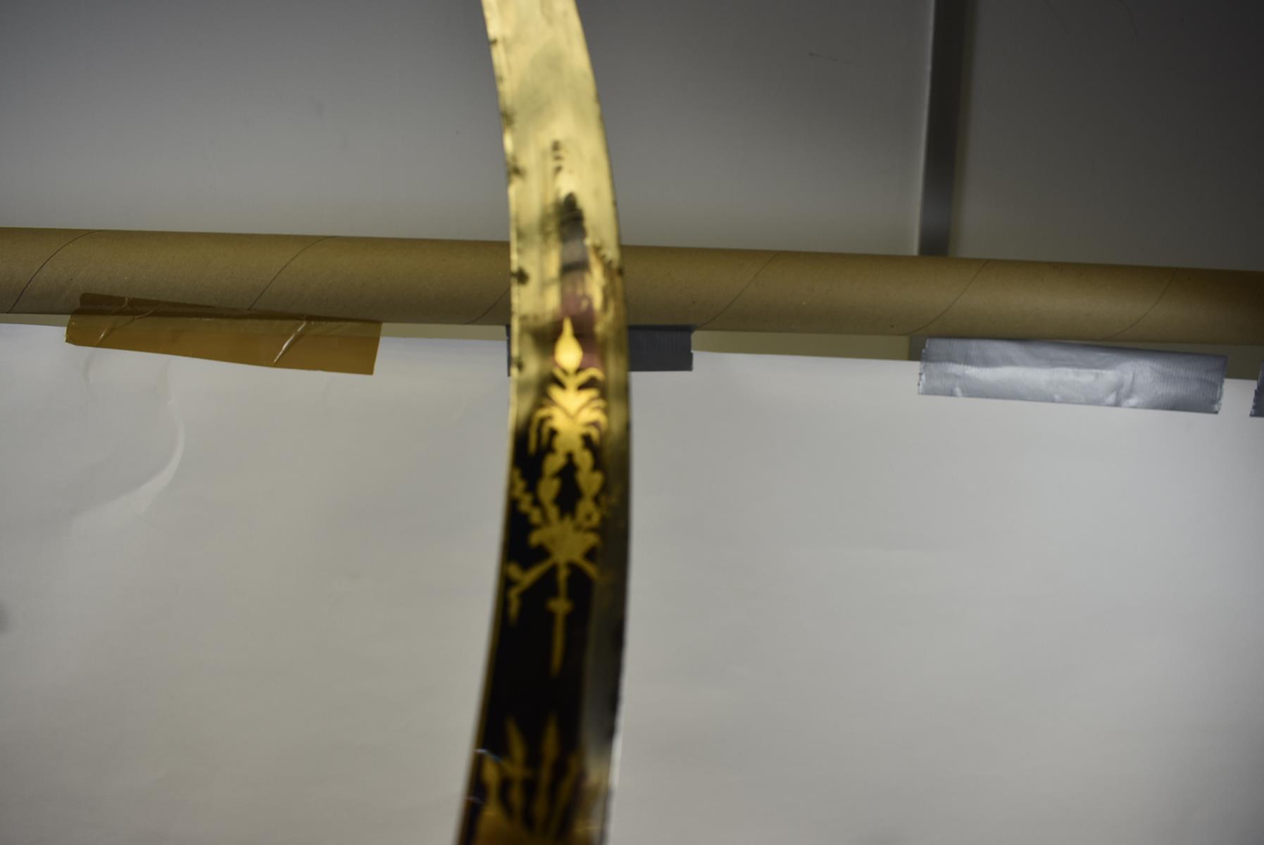 AN 1803 PATTERN LIGHT INFANTRY OFFICER'S SWORD, 72.5cm sharply curved blade decorated with stands of - Image 10 of 17