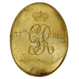 SIX HEAVY BRASS COPY OTHER RANKS CROSS BELT PLATES. All oval and engraved, 23rd, 33rd, 37th, 92nd,