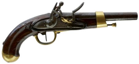 A .650 CALIBRE FRENCH MODEL ANXIII FLINTLOCK SERVICE PISTOL FROM THE SERGEANT MAJOR EDWARD COTTON