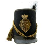 33RD (1ST YORKSHIRE, WEST RIDING) REGIMENT OTHER RANKS REPLICA SHAKO 1812-1816. A late 19th