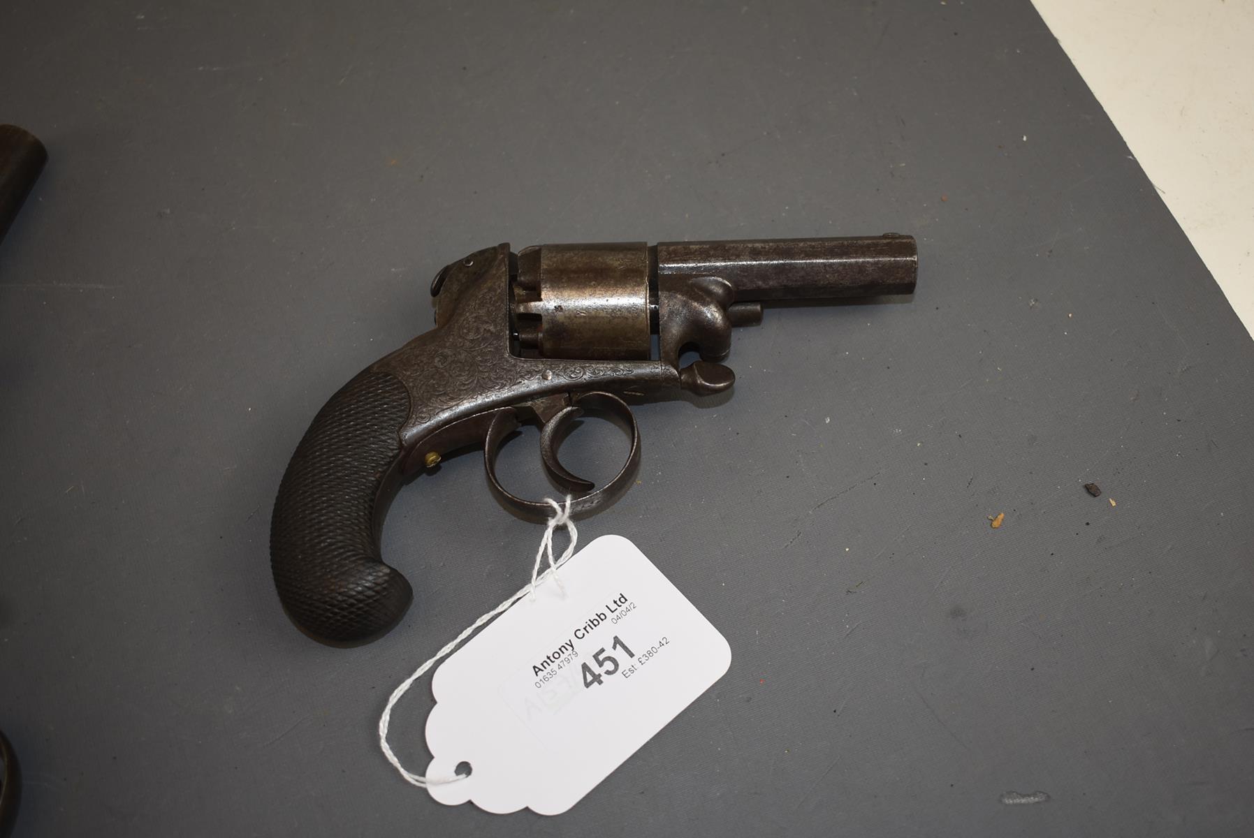 AN UNUSUAL 120-BORE FIVE-SHOT PERCUSSION POCKET REVOLVER BY VEISEY & SON, 2.5inch sighted - Image 2 of 10