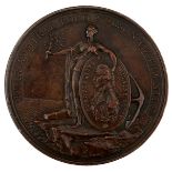 NAVAL GENERAL SERVICE MEDAL, unnamed, rubbed and with later suspender and spurious TRAFALGAR bar,
