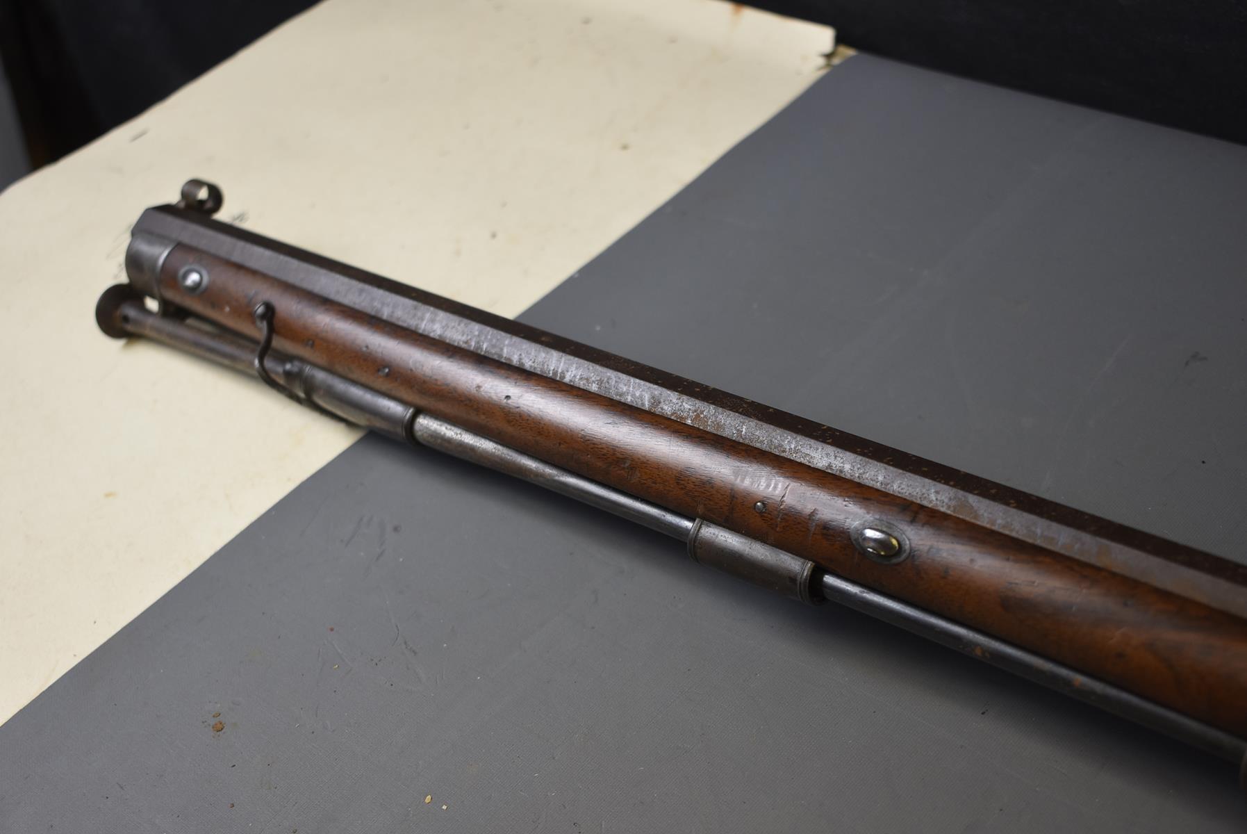 A SCARCE 15-BORE FLINTLOCK TARGET RIFLE BY BRANDER & POTTS, 30.25inch sighted damascus barrel fitted - Image 17 of 17