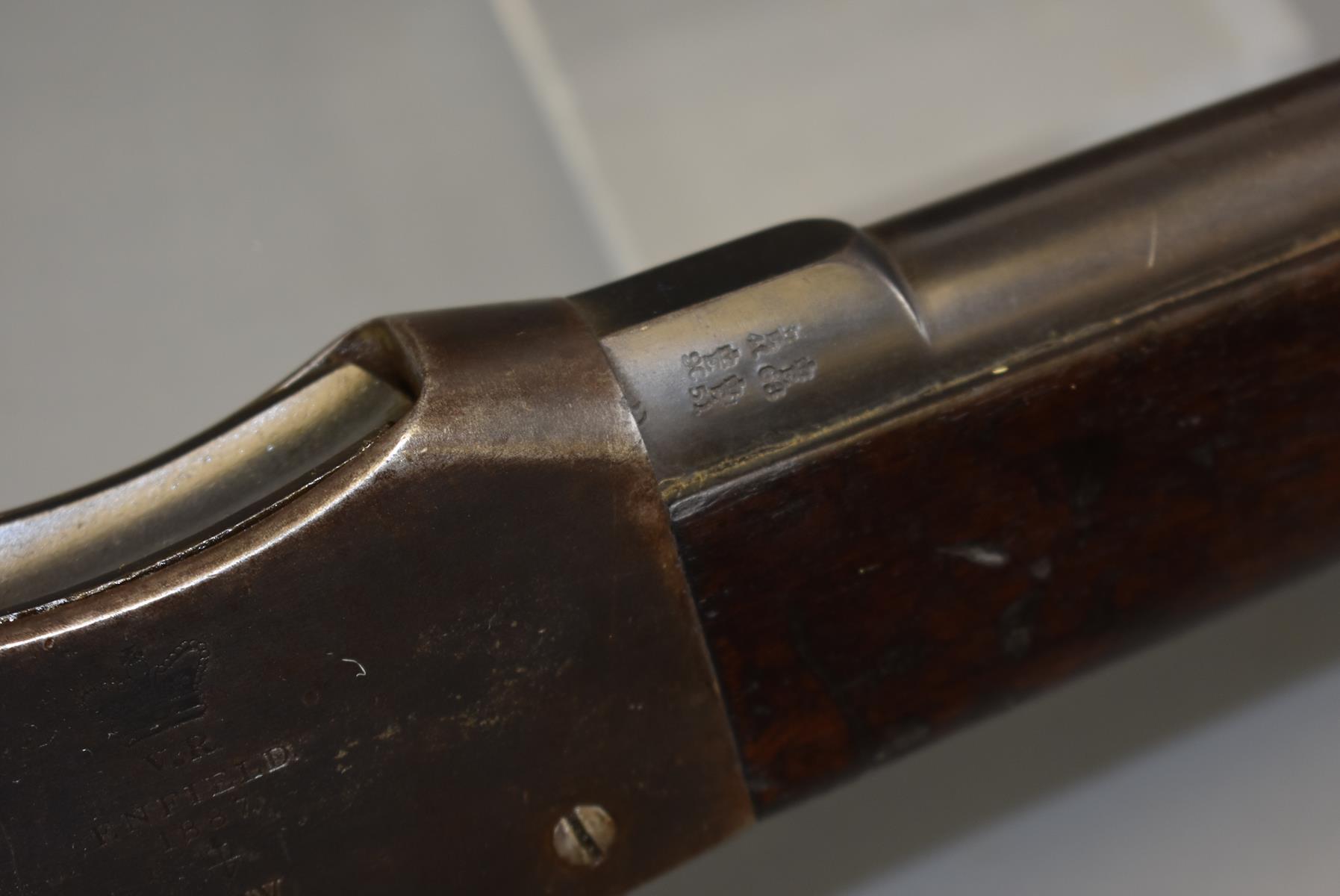 A .450 OBSOLETE CALIBRE MARTINI HENRY SERVICE RIFLE, 32.5inch sighted barrel fitted with ramp and - Image 11 of 18
