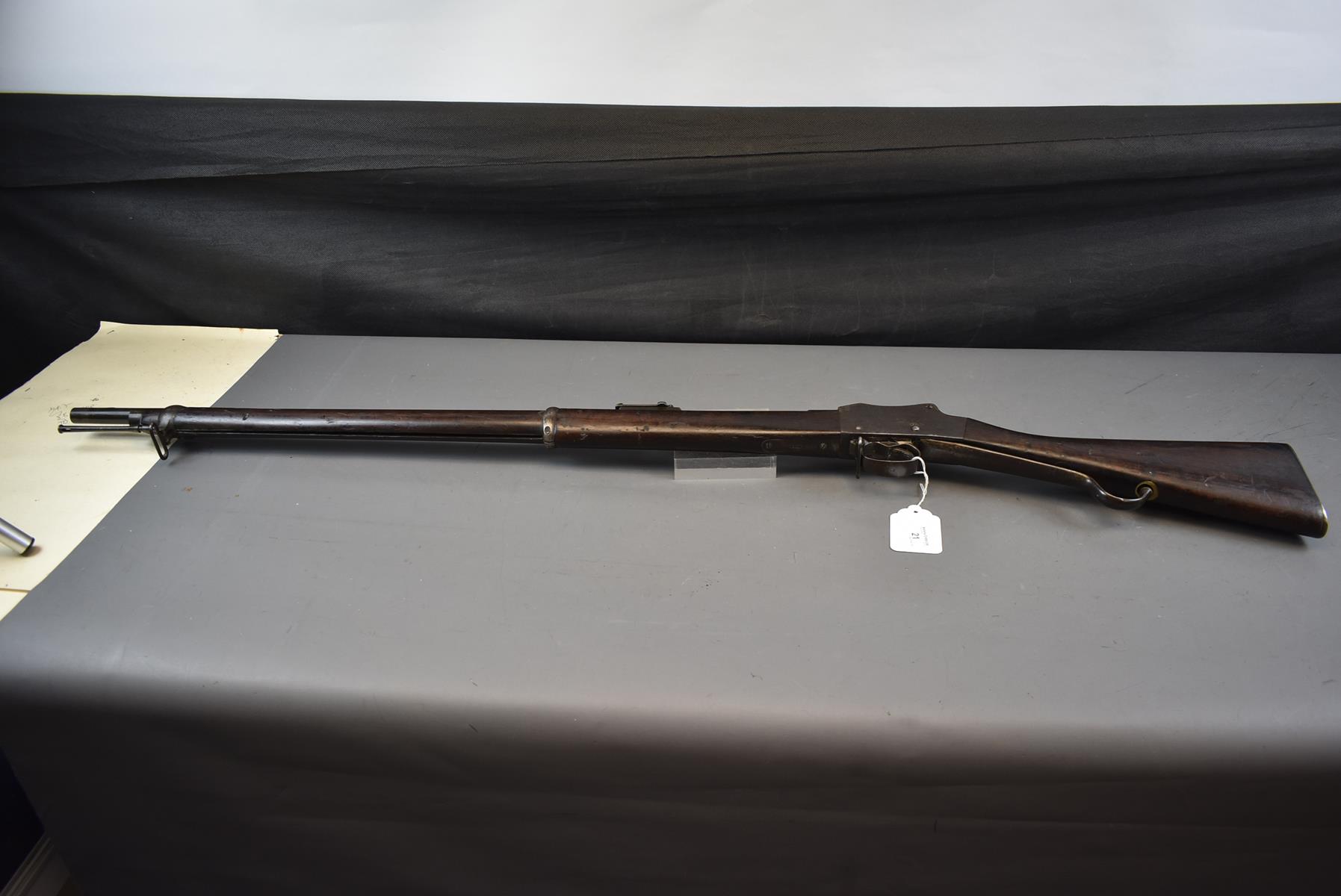 A .450 OBSOLETE CALIBRE MARTINI HENRY SERVICE RIFLE, 32.5inch sighted barrel fitted with ramp and - Image 13 of 18