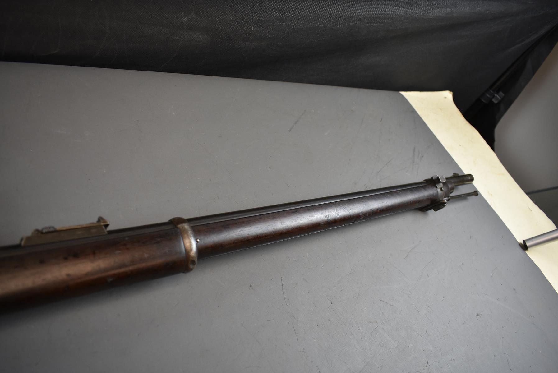 A .450 OBSOLETE CALIBRE MARTINI HENRY SERVICE RIFLE, 32.5inch sighted barrel fitted with ramp and - Image 7 of 18