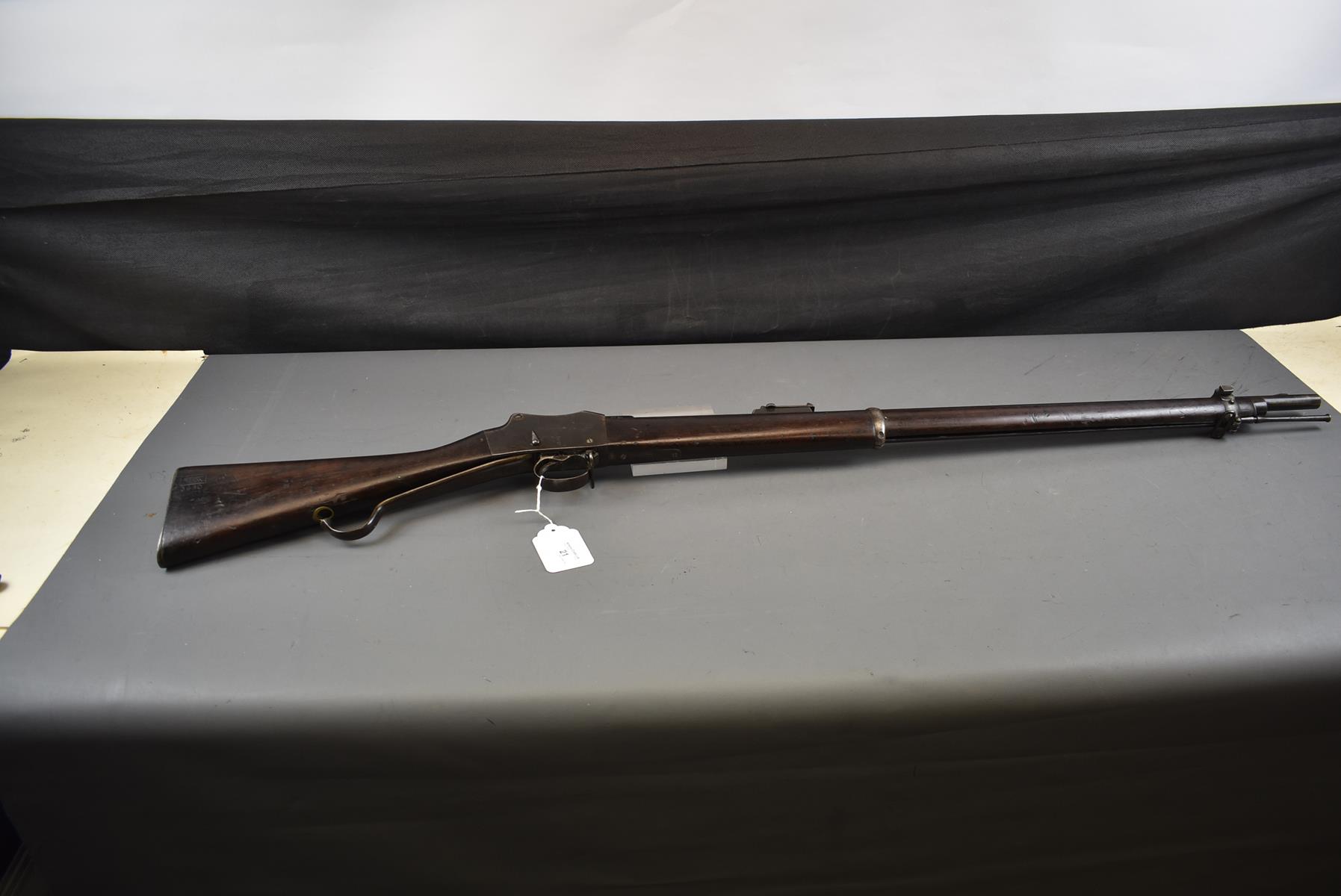 A .450 OBSOLETE CALIBRE MARTINI HENRY SERVICE RIFLE, 32.5inch sighted barrel fitted with ramp and - Image 2 of 18
