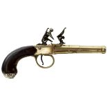 A SCARCE 80-BORE FLINTLOCK BOXLOCK PAKTONG PISTOL,