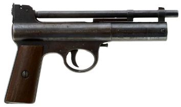 AN ANTIQUE .177 CALIBRE WEBLEY MARK I AIR PISTOL,