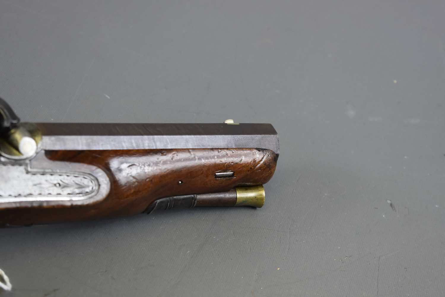 A 22-BORE PERCUSSION TRAVELLING PISTOL, - Image 6 of 8