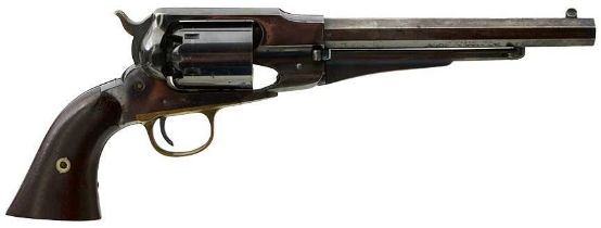 A .44 CALIBRE SIX-SHOT PERCUSSION REMINGTON NEW MODEL ARMY REVOLVER,