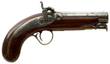 A 16-BORE IRISH PERCUSSION TRAVELLING PISTOL BY TRULOCK & SON OF DUBLIN,