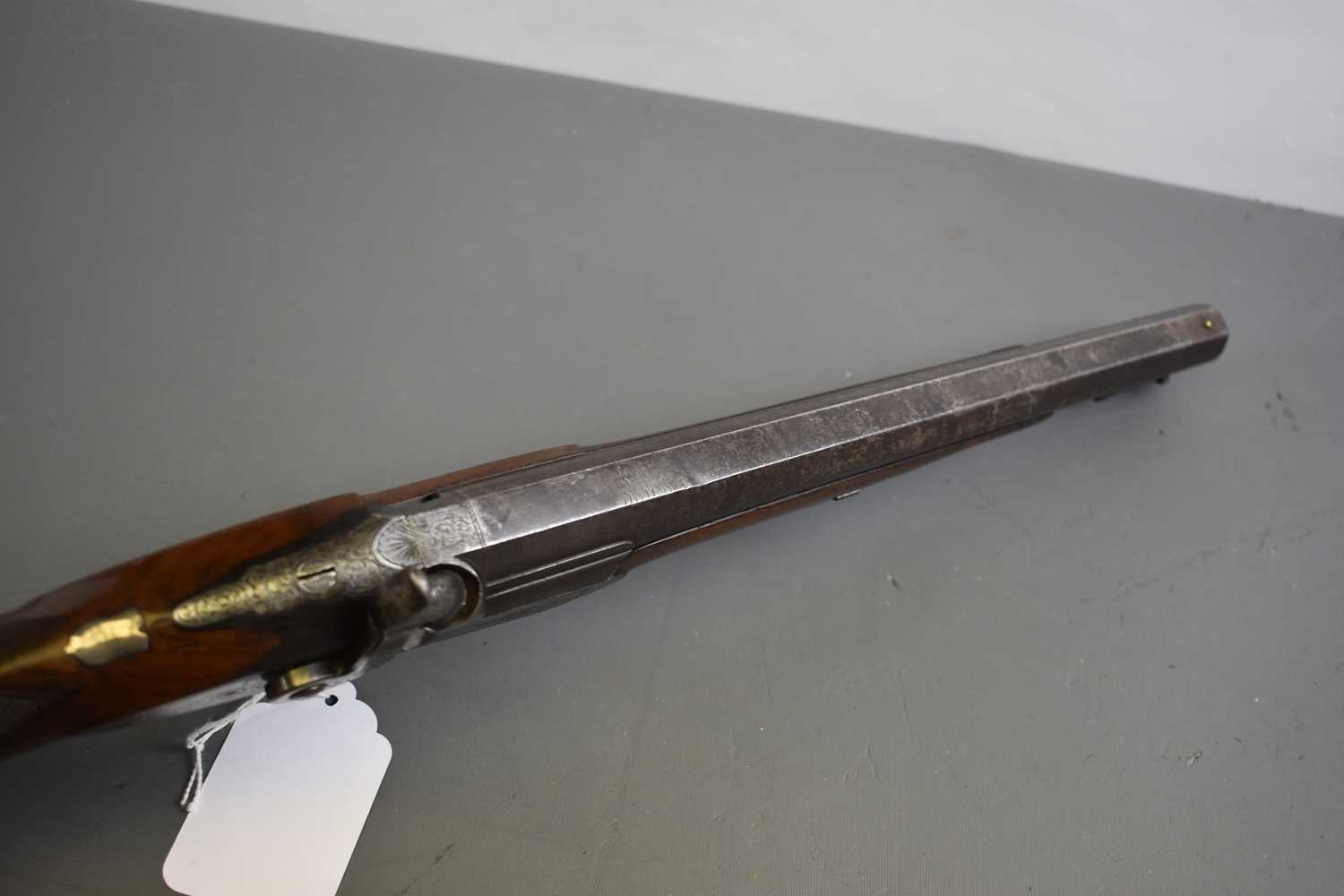 A .650 CALIBRE PERCUSSION OFFICER'S PISTOL CARBINE WITH SHOULDER STOCK, - Image 3 of 14