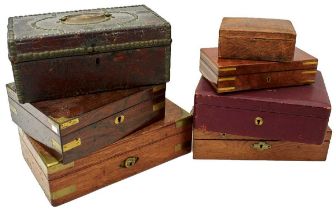 A SELECTION OF EIGHT VARIOUS BOXES OR CASES,