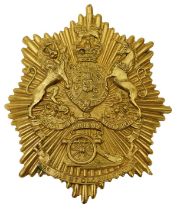 A ROYAL ARTILLERY NON-COMMISSIONED OFFICER'S BELL TOP SHAKO PLATE,