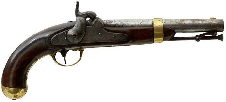 AN AMERICAN .54 CALIBRE PERCUSSION MODEL 1842 SERVICE PISTOL BY ASTON,