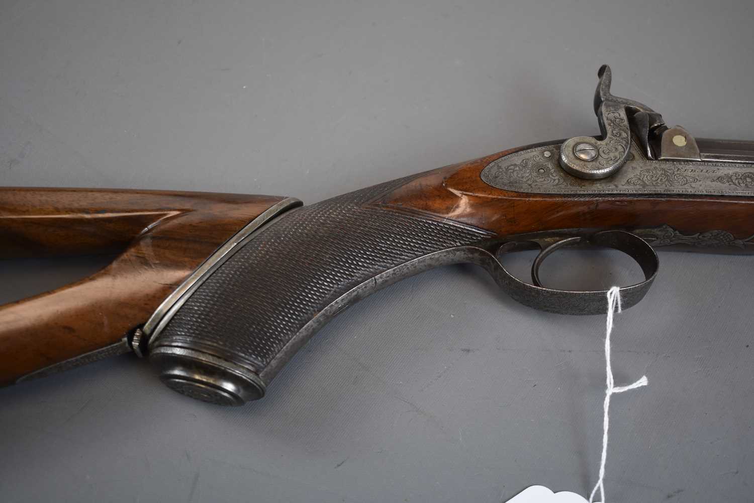A .650 CALIBRE PERCUSSION OFFICER'S PISTOL CARBINE WITH SHOULDER STOCK, - Image 9 of 14