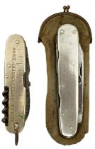 A LATE 19TH OR EARLY 20TH CENTURY POCKET KNIFE,