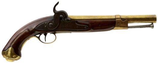 A .650 CALIBRE PERCUSSION POST OFFICE PISTOL BY NOCK,