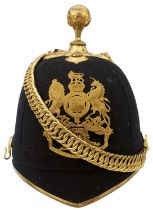 A ROYAL CANADIAN ARTILLERY OFFICER'S BLUE CLOTH HELMET,