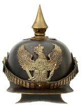 A COMPOSITE PRUSSIAN NCO'S JAGER ZU PFERDE HELMET