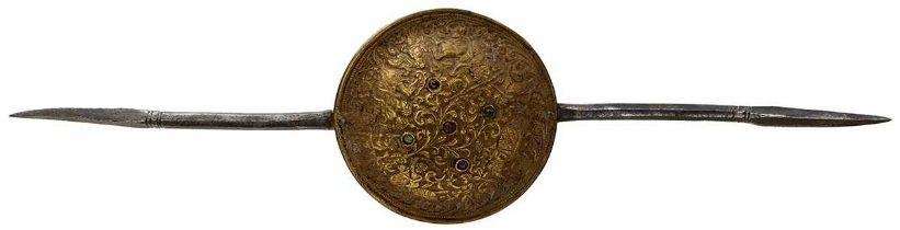 A 19TH CENTURY INDIAN MADU OR SHIELD,