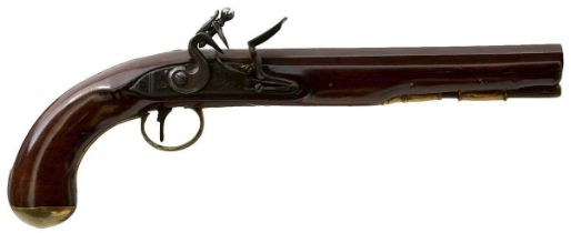 A FLINTLOCK HOLSTER OR DUELLING PISTOL BY RABY,