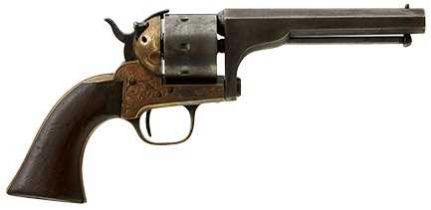 A .32 RIMFIRE OBSOLETE CALIBRE SEVEN-SHOT MOORE'S PATENT BELT REVOLVER,