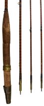 AN ARMY AND NAVY SPLIT CANE FLY FISHING ROD,