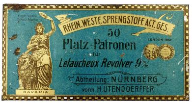 A RHEINISCH, WESTFALISCHE SPRENGSTOFF, NUREMBURG, TIN,