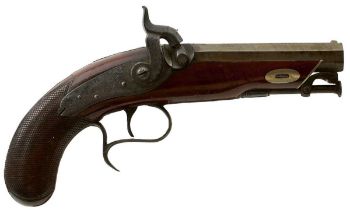 A 25-BORE IRISH PERCUSSION TRAVELLING PISTOL BY NEILL OF BELFAST,