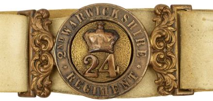 A SECOND WARWICKSHIRE REGIMENT WAIST BELT AND CLASP,