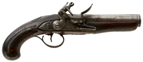 A ENGLISH FLINTLOCK BLUNDERBUSS OR DECK PISTOL IN THE FRENCH MANNER,