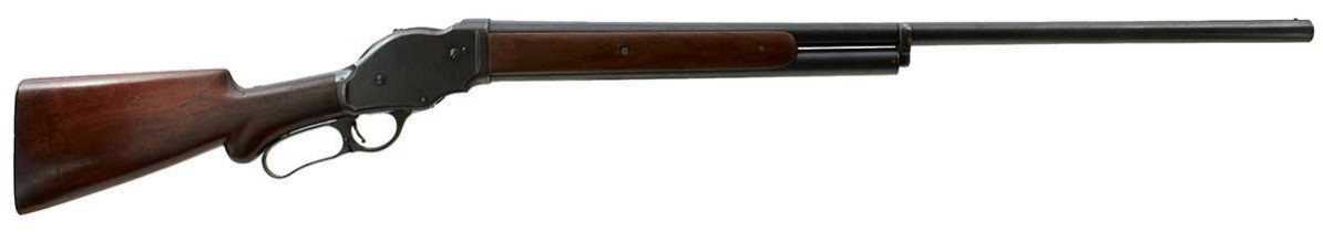 A 10-BORE OBSOLETE CALIBRE WINCHESTER MODEL 1901 SHOTGUN,