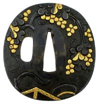 AN OVAL SHAKUDO GOTO SCHOOL TSUBA,