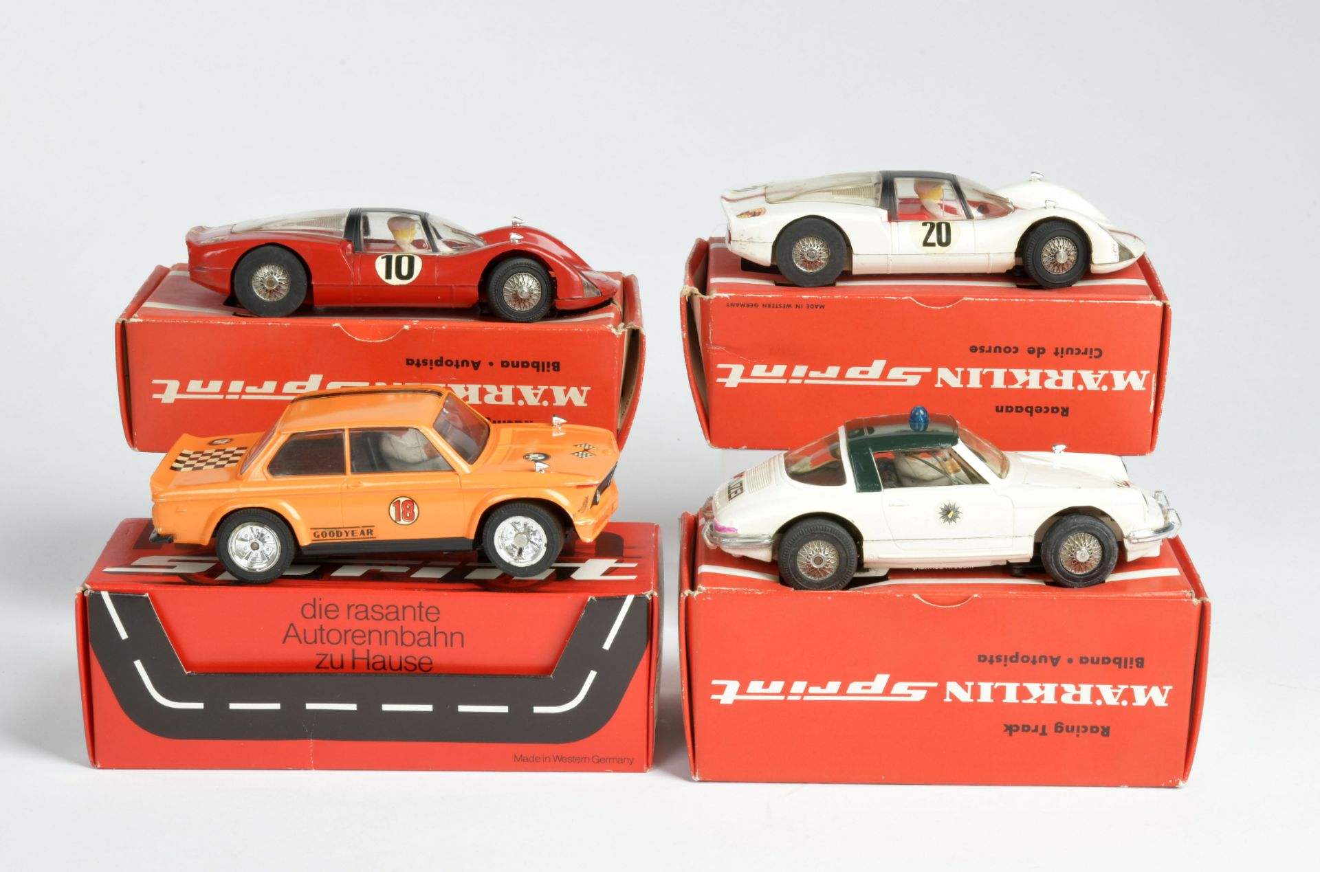 Märklin Sprint, 4 cars, W.-Germany, plastic, box, C 1-2-