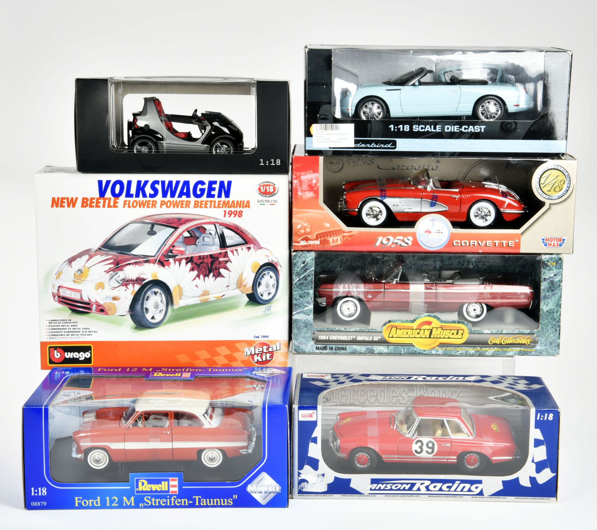 Revell, Burago u.a., 5 Fahrzeuge + Bausatz