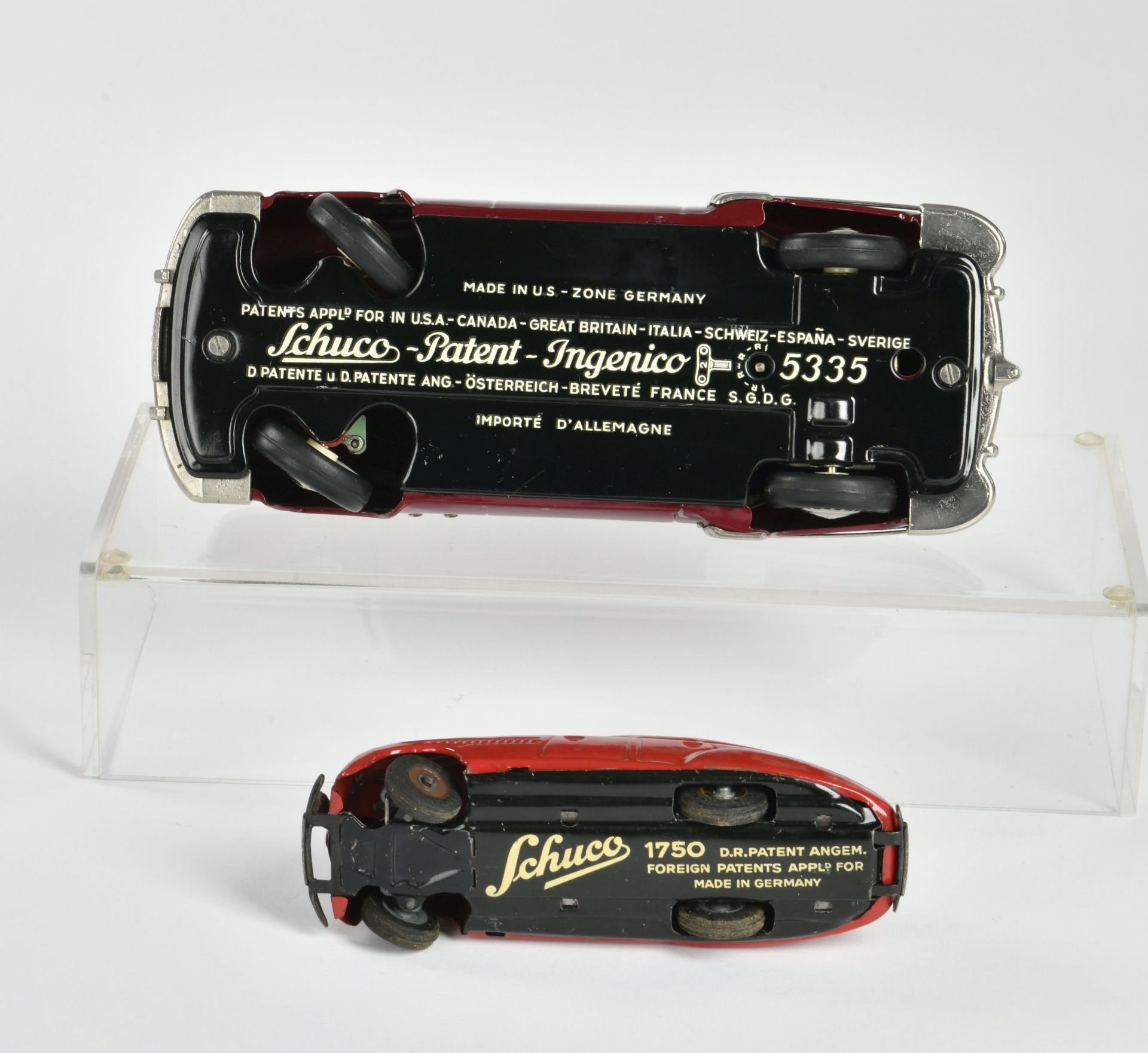 Schuco patent car 1750 + Ingenico 5335, Germany, paint d. on 1750, C 1-/3 - Image 3 of 3