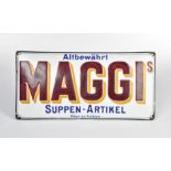 Maggis Suppen-Artikel, Emailleschild