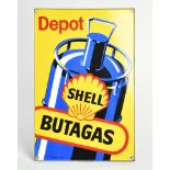 Depot Shell Butagas, Emailleschild