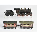 Bub, amerikanische NYC&HR 2-B-Lok mit Tender + 2 Bub/Issmayer Wagen