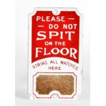 Please do not spit on the floor, Türschild