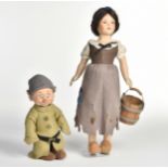 John Wright Dolls, Snow White & Dwarf Dopey